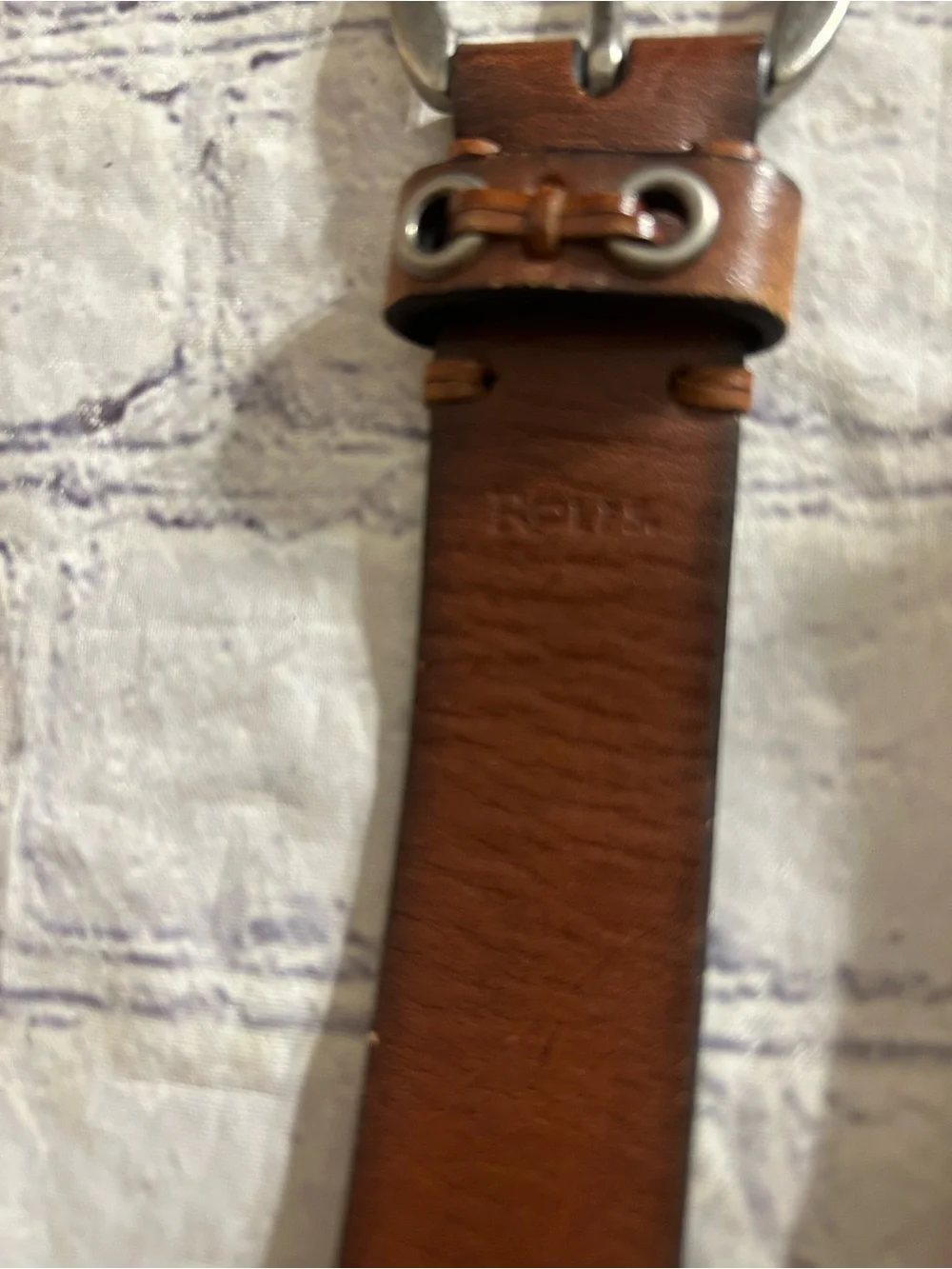 ROLFS VINTAGE BROWN LEATHER BOHEMIAN DETAILS ON BAND WOMEN’S BELT SIZE MEDIUM